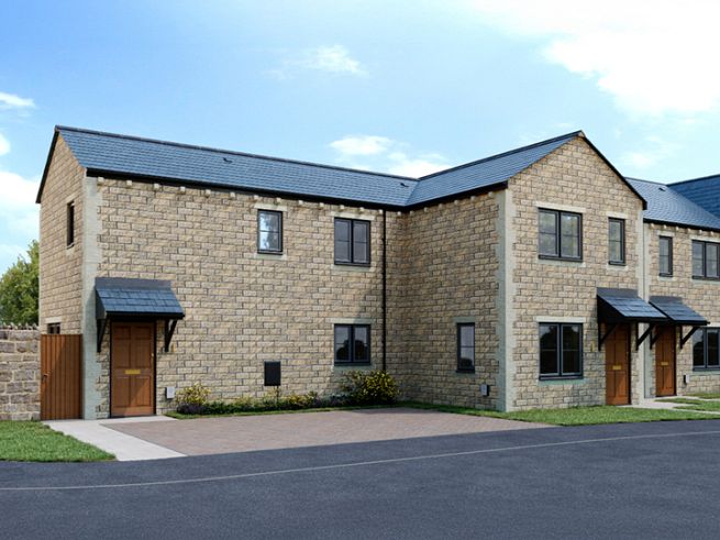 2 bedroom houses - artist's impression subject to change. Please note that the above computer generated image is representative of the house type and not necessarily the specified plot as some details and materials may vary.